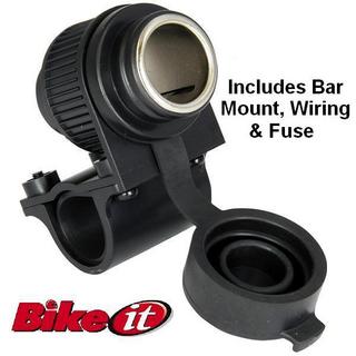 Bike It 12v Waterproof Motorcycle Power Socket Adapter for GPS/Phone